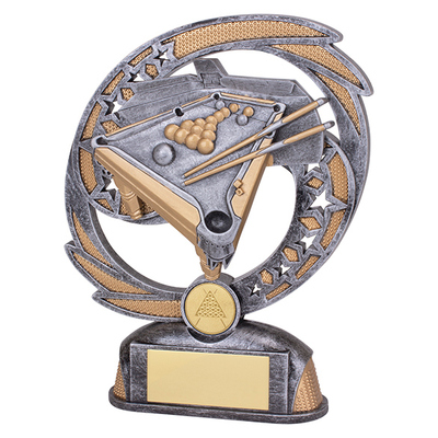 Renegade Snooker Heavyweight Trophy Award Antique Bronze Gold 285mm FREE Engravi 